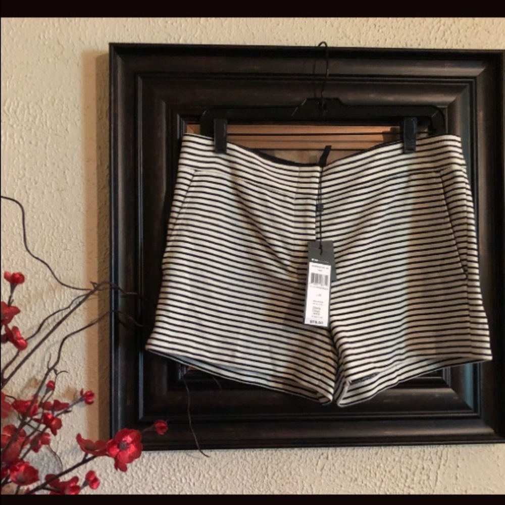 NWT BCBG Maxazria striped pia shorts Sz M